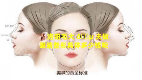 洛阳毛大 🌵 夫做眼睛整形具体多少钱呢